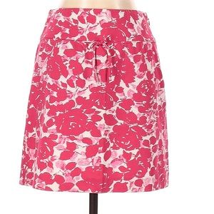 J Crew Hot Pink Floral Pencil Skirt Size 2